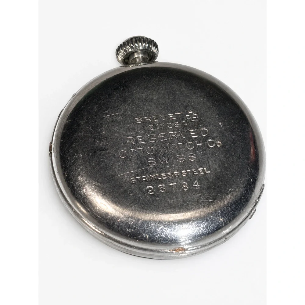 Vintage Octo Swiss Pocket Watch Anti-Magnetic Brevet 217234 Parts Repair